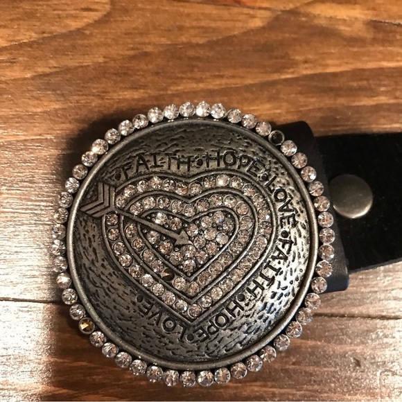 ▪️Silver Studded Leather Belt and Buckle main image 7